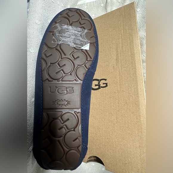 NIB-UGG Litney Women’s Suede Navy slipper - Picture 3 of 5